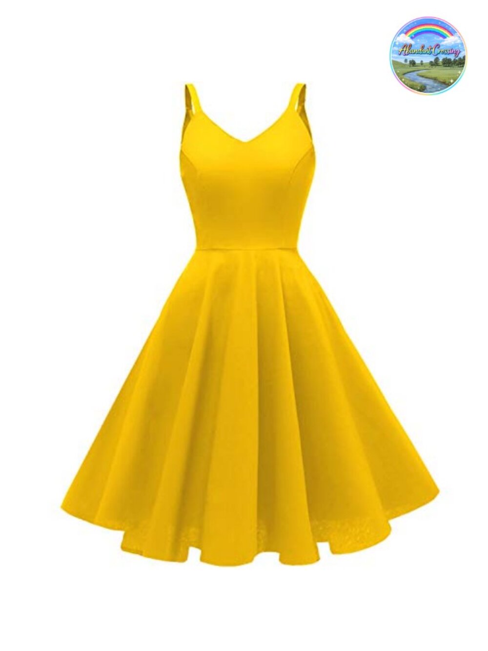 Vintage Spaghetti Strap A-Line Cocktail Dress with Pockets